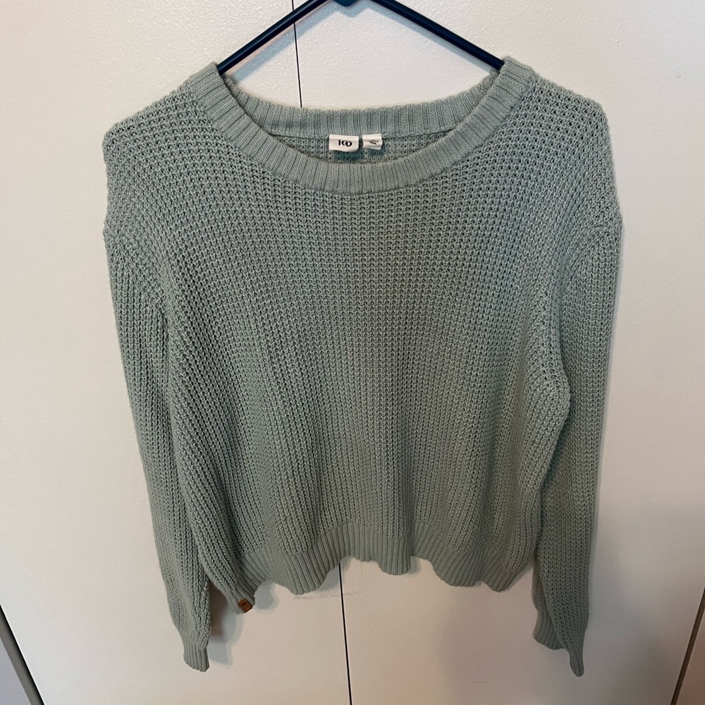 Tentree cotton sweater-mint green- sustainably made